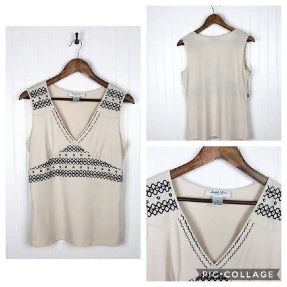 Judith‎ Hart Women's Sleeveless Embroidered Pullover Tank Top Blouse Size M